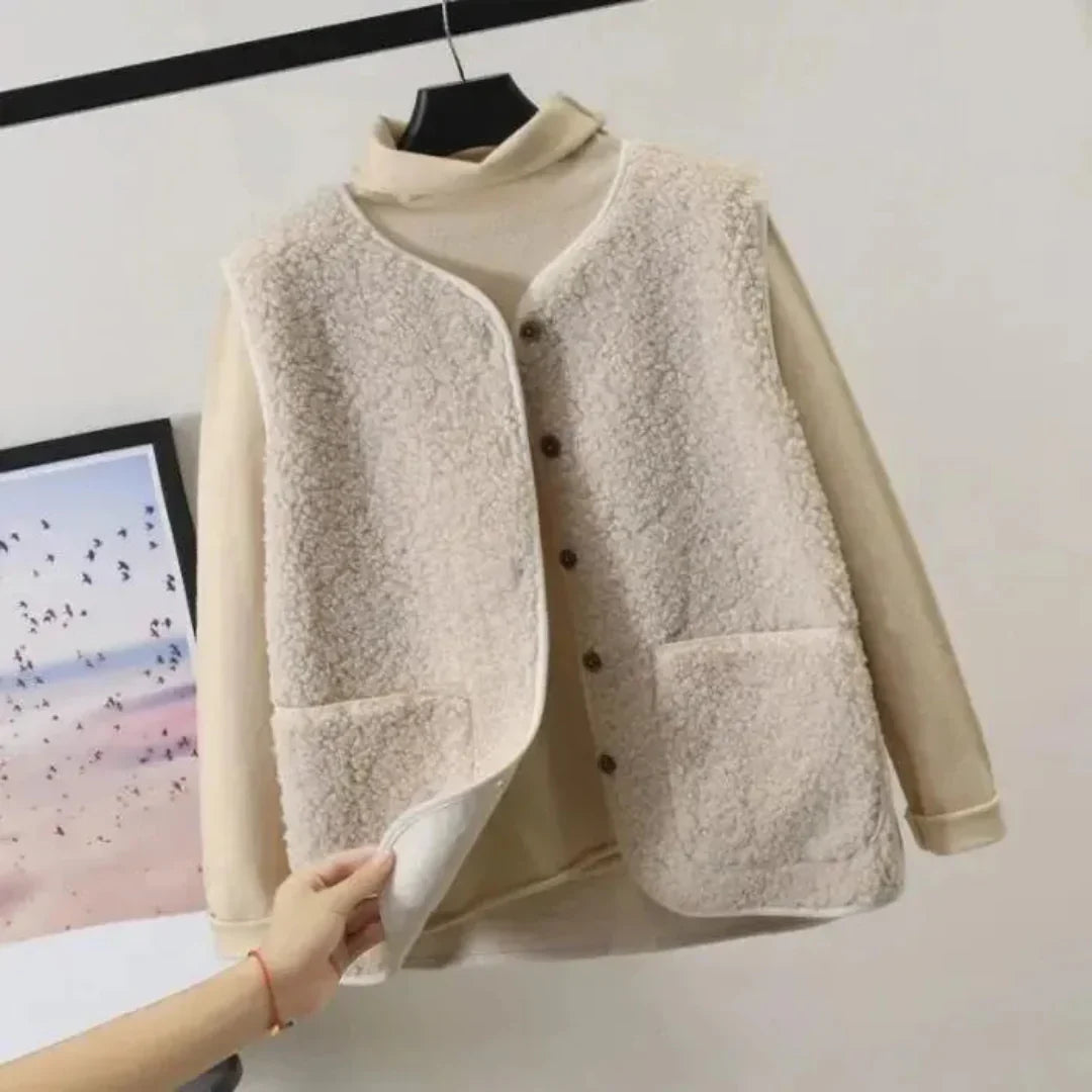 Women's Sherpa Fleece Vest | Cozy Warm Gilet