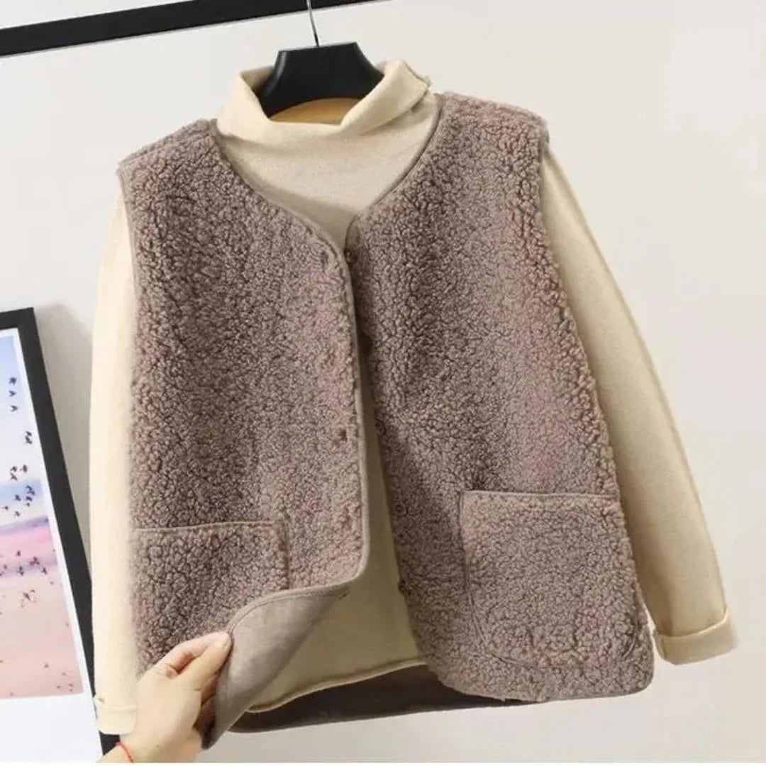 Women's Sherpa Fleece Vest | Cozy Warm Gilet