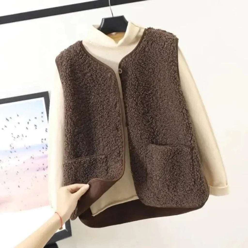 Women's Sherpa Fleece Vest | Cozy Warm Gilet
