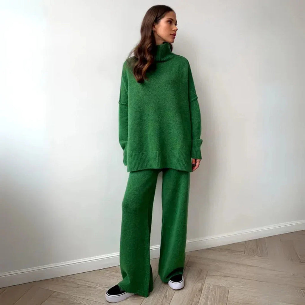Women’s Cozy Turtleneck Knit Lounge Set