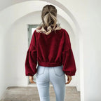 Women's Camila Cropped Balloon Sleeve Corduroy Jacket | Trendy Autumn Outerwear
