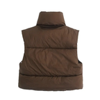 Women's Cropped Puffer Vest | Warm Lightweight Outerwear