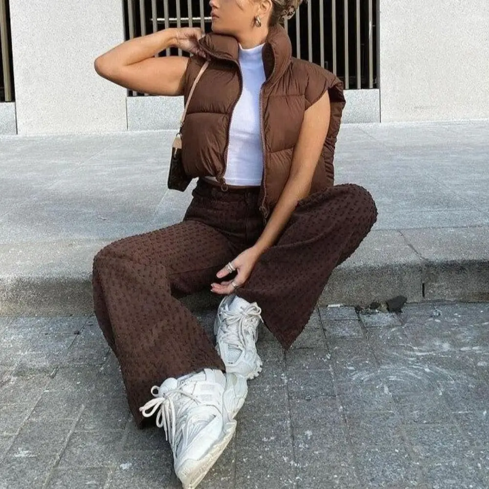 Women's Cropped Puffer Vest | Warm Lightweight Outerwear