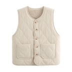 Double-Sided Button Vest in JadeWomen's Jade Double-Sided Button Vest | Reversible Fleece Bodywarmer
