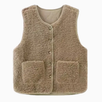 Double-Sided Button Vest in JadeWomen's Jade Double-Sided Button Vest | Reversible Fleece Bodywarmer