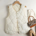 Double-Sided Button Vest in JadeWomen's Jade Double-Sided Button Vest | Reversible Fleece Bodywarmer