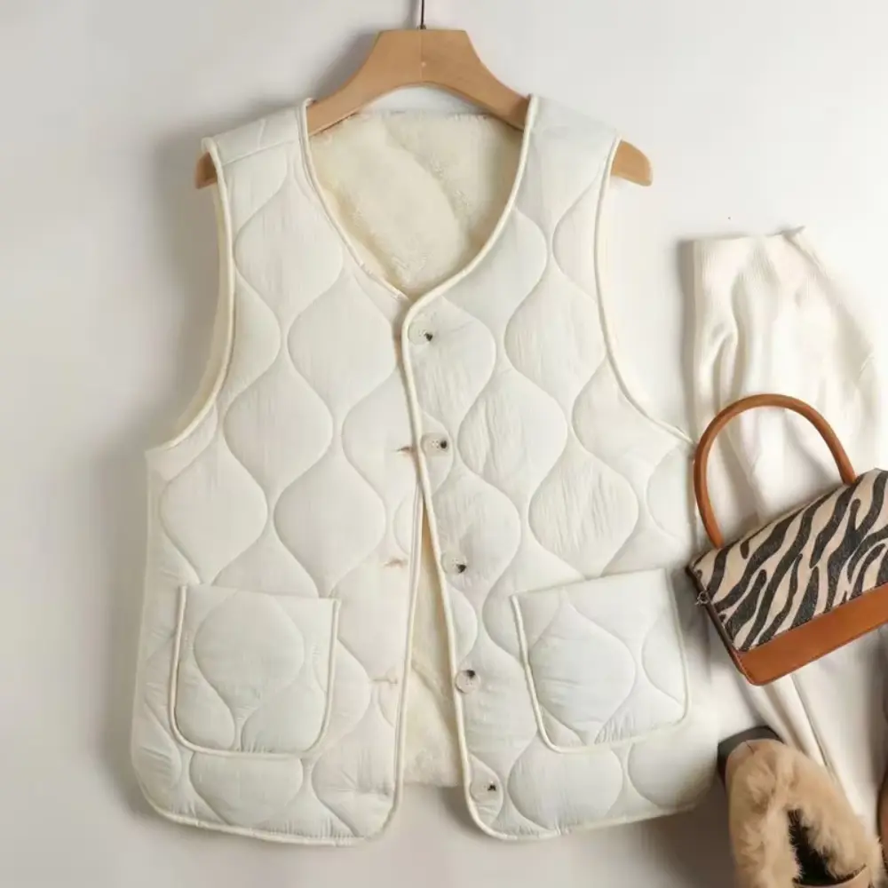 Double-Sided Button Vest in JadeWomen's Jade Double-Sided Button Vest | Reversible Fleece Bodywarmer