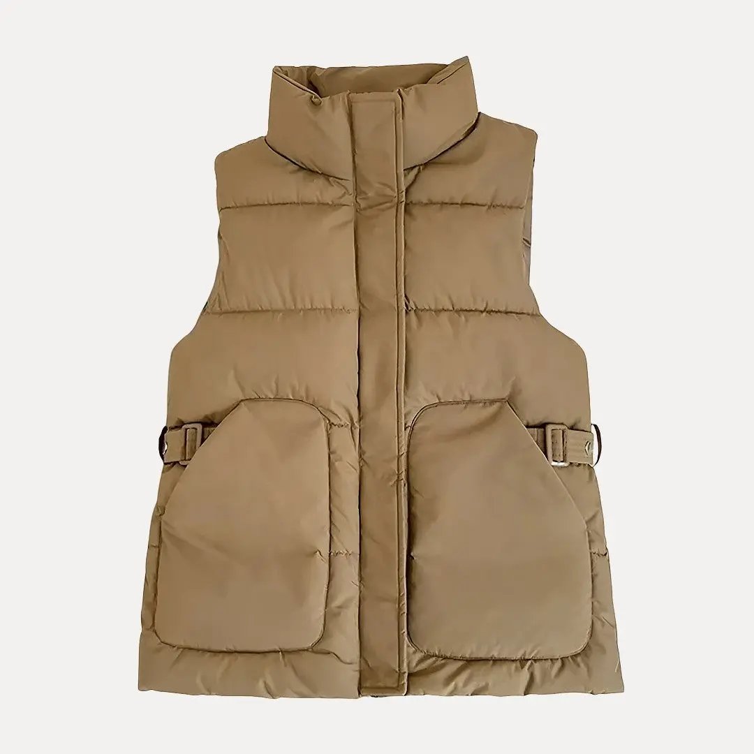 Women's Brooke Down Cotton Vest | Cozy Layering Puffer Gilet