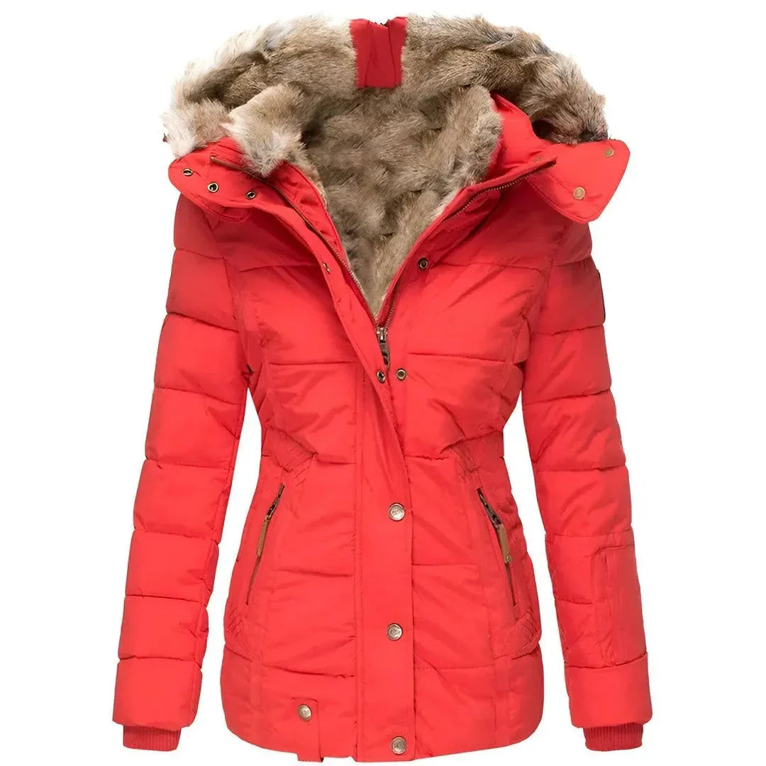 Women's Padded Winter Coat | Faux-Fur Hooded Parka