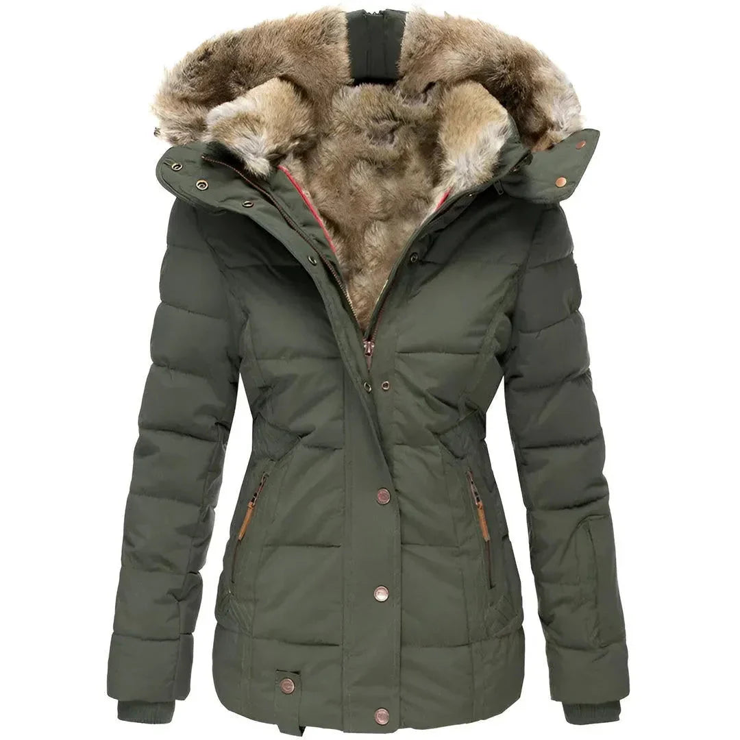 Women's Padded Winter Coat | Faux-Fur Hooded Parka
