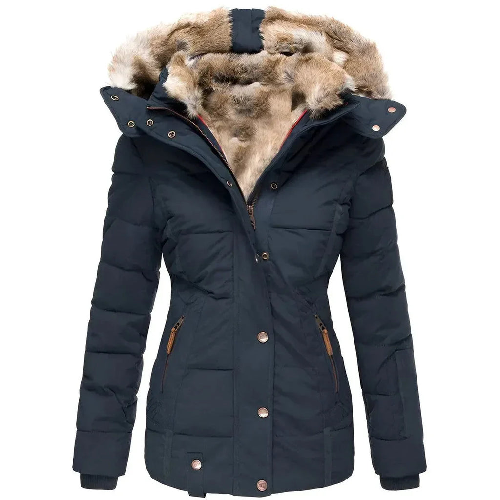Women's Padded Winter Coat | Faux-Fur Hooded Parka