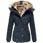 Women's Padded Winter Coat | Faux-Fur Hooded Parka