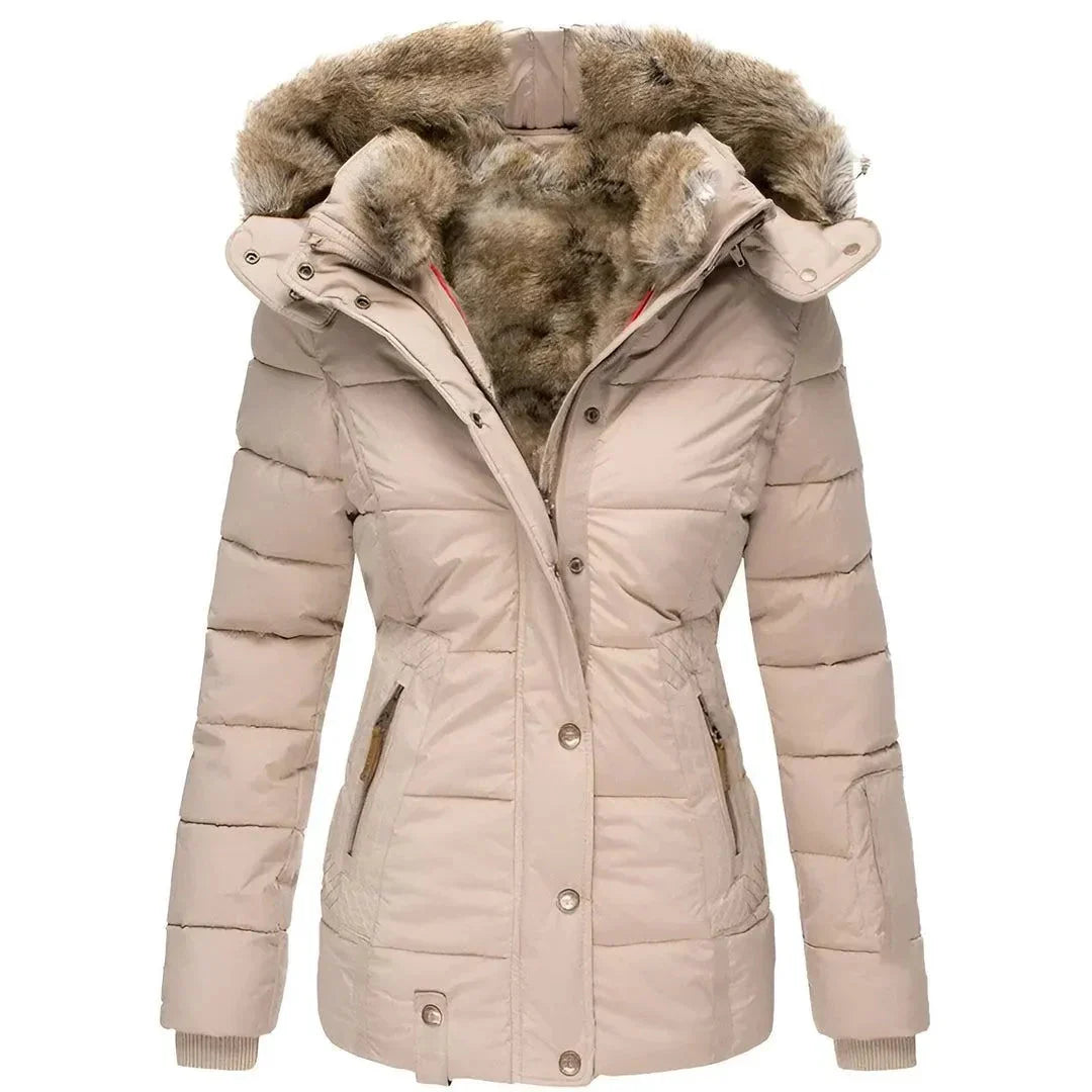 Women's Padded Winter Coat | Faux-Fur Hooded Parka
