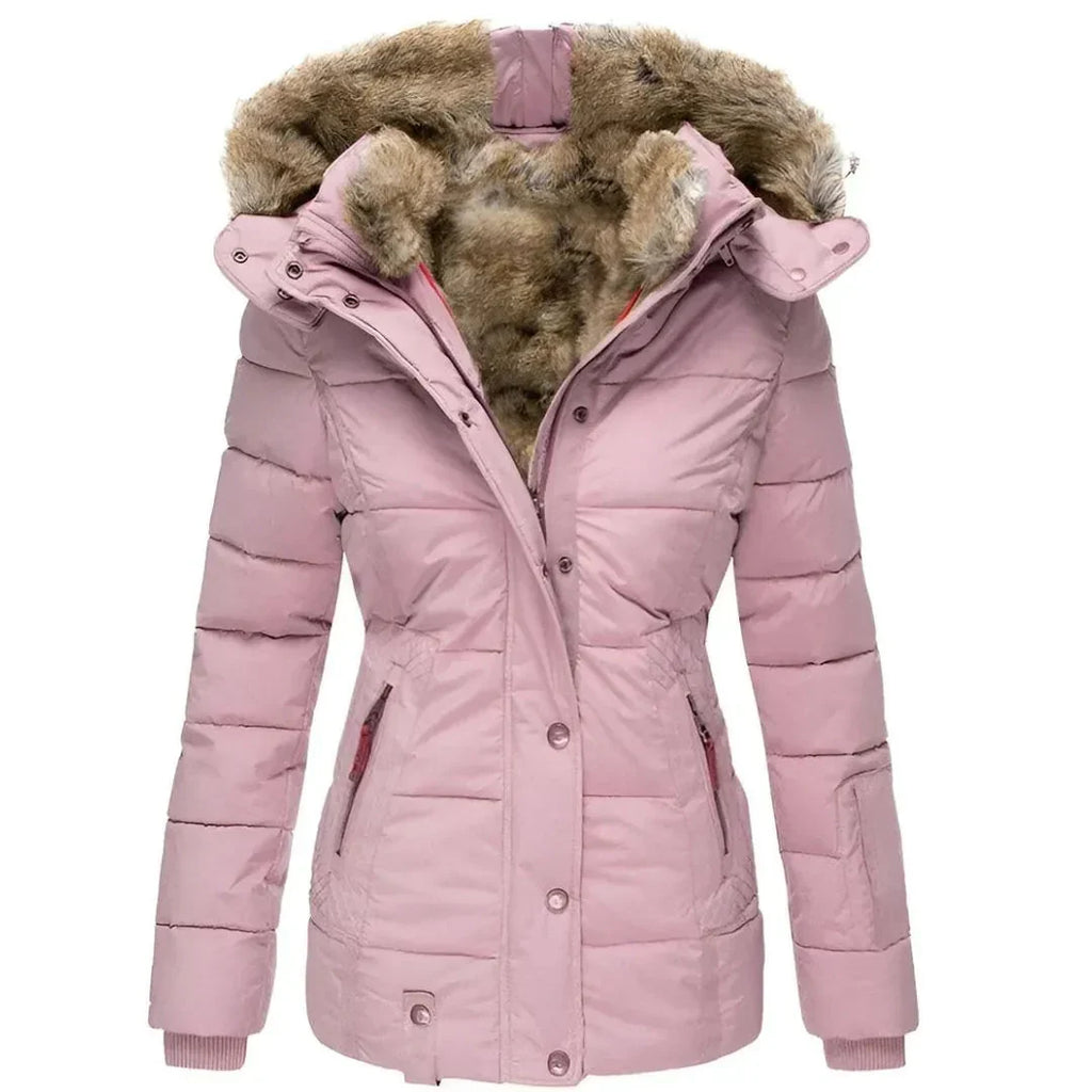 Women's Padded Winter Coat | Faux-Fur Hooded Parka