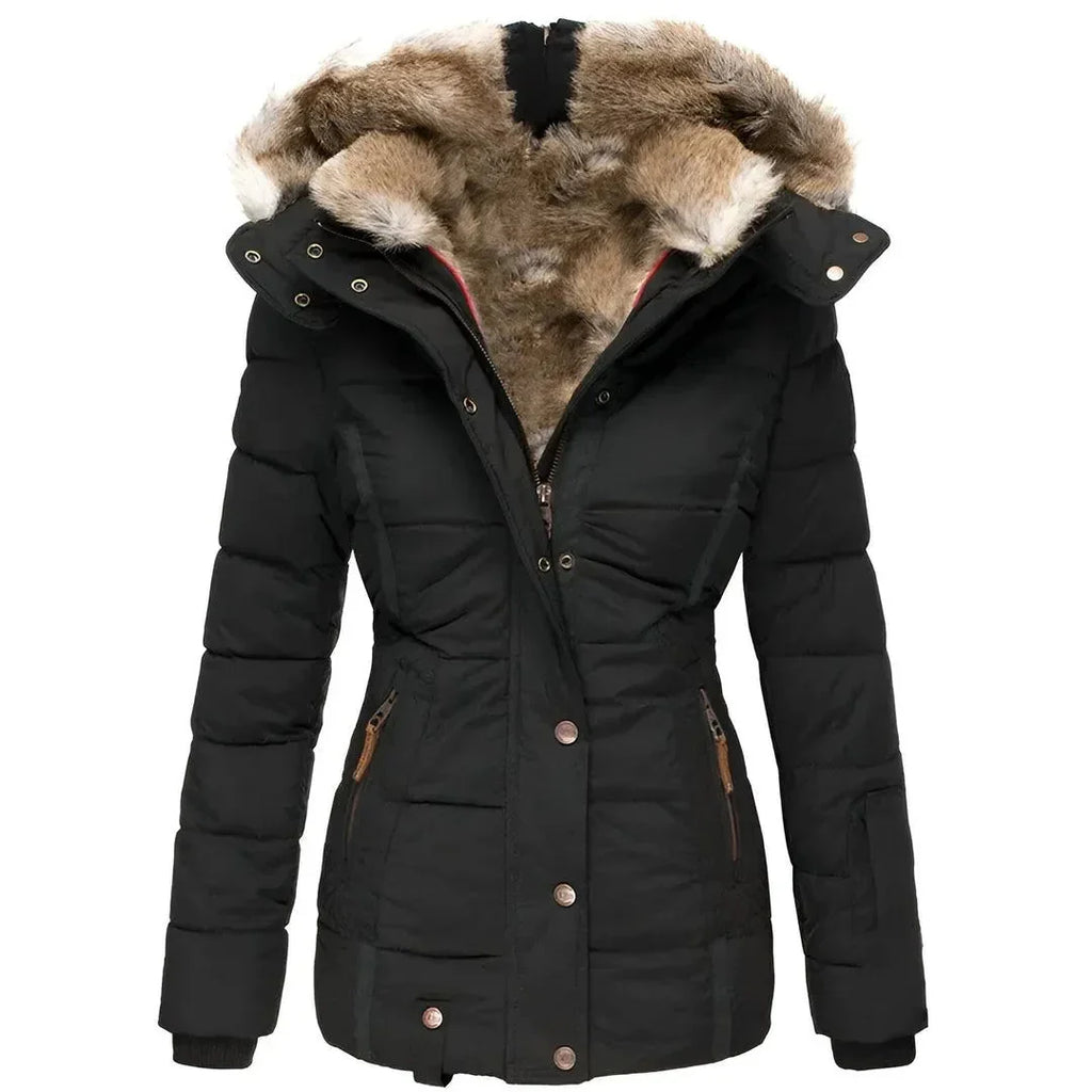 Women's Padded Winter Coat | Faux-Fur Hooded Parka