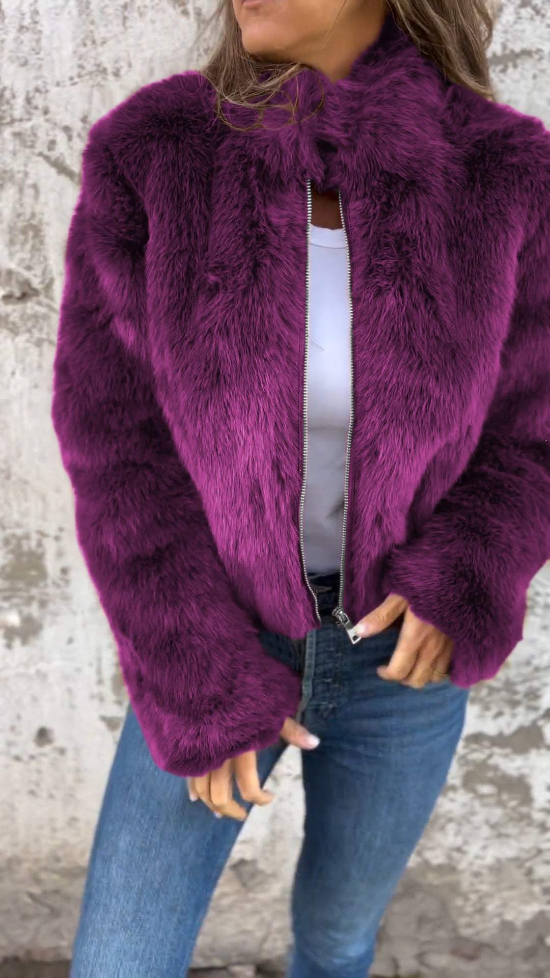 Women's Faux Fur Jacket | Luxurious Plush Coat