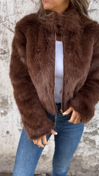 Women's Faux Fur Jacket | Luxurious Plush Coat
