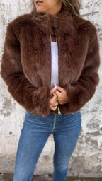 Women's Faux Fur Jacket | Luxurious Plush Coat
