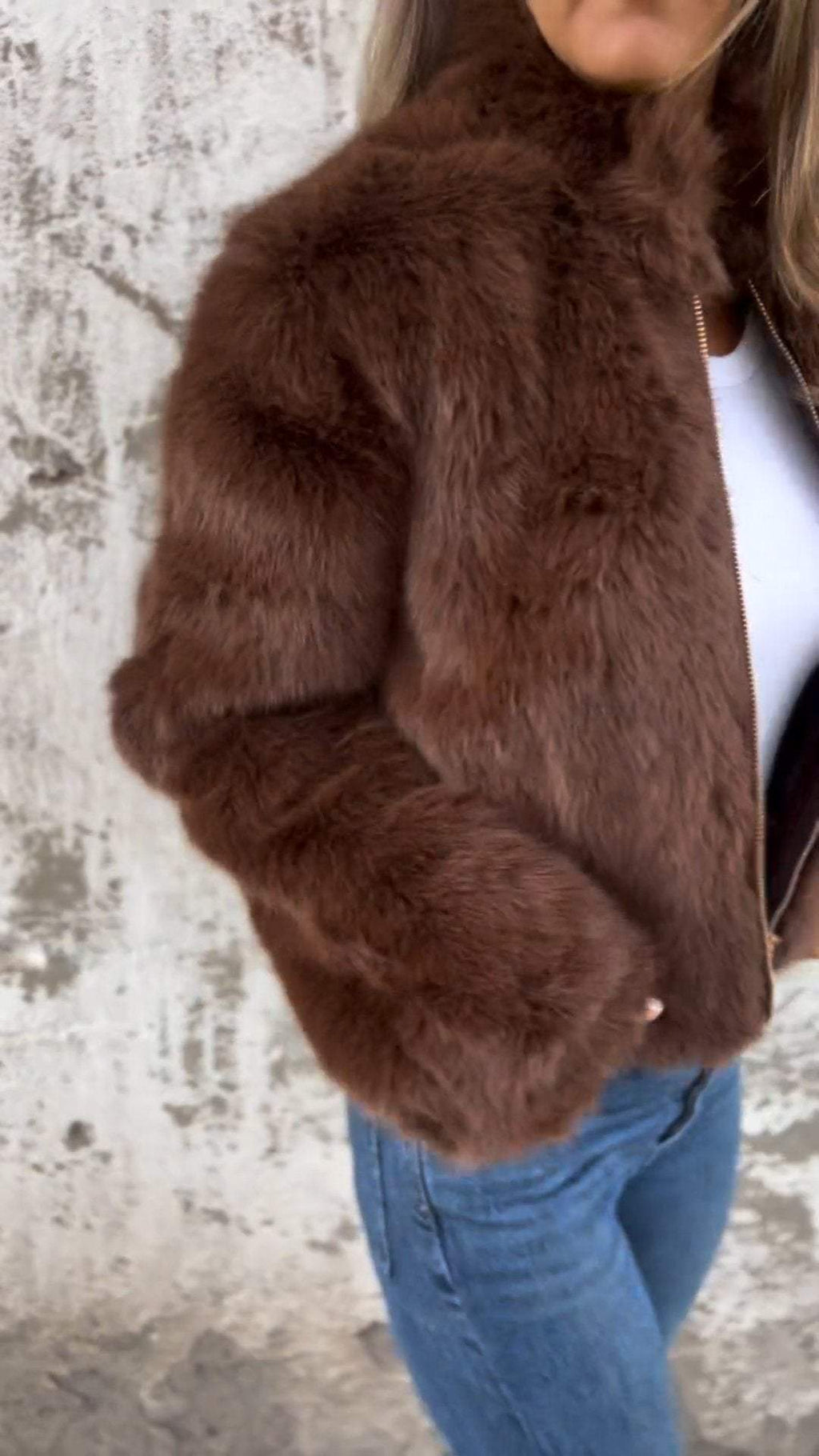 Women's Faux Fur Jacket | Luxurious Plush Coat