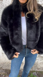 Women's Faux Fur Jacket | Luxurious Plush Coat