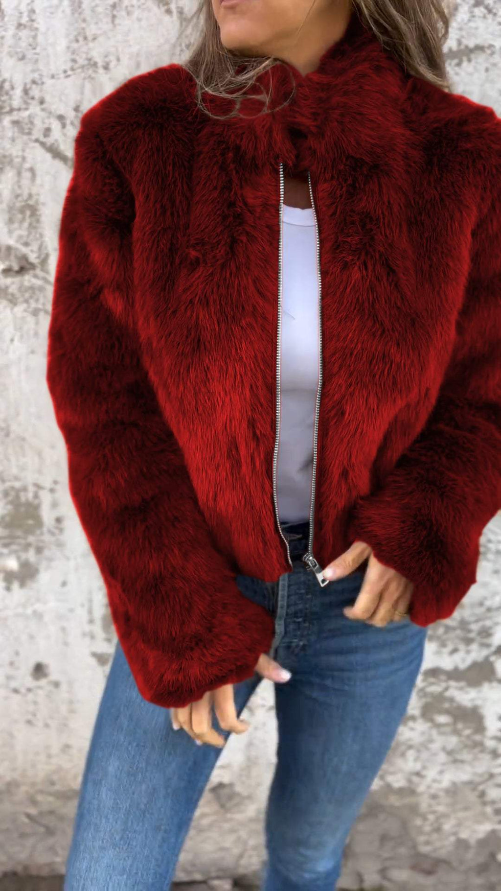 Women's Faux Fur Jacket | Luxurious Plush Coat