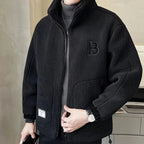 Men's Faux Fur Zipper Jacket | Warm Coat