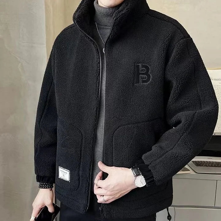 Men's Faux Fur Zipper Jacket | Warm Coat