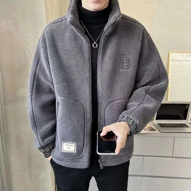 Men's Faux Fur Zipper Jacket | Warm Coat