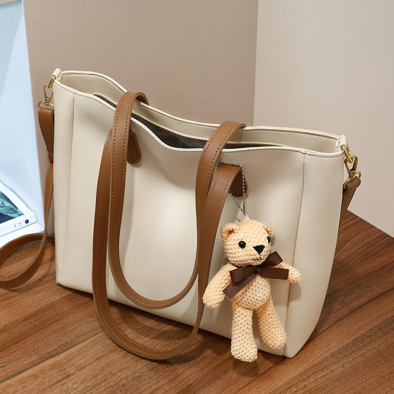 Women's PU Leather Shoulder Messenger Bag – Casual Crossbody Purse