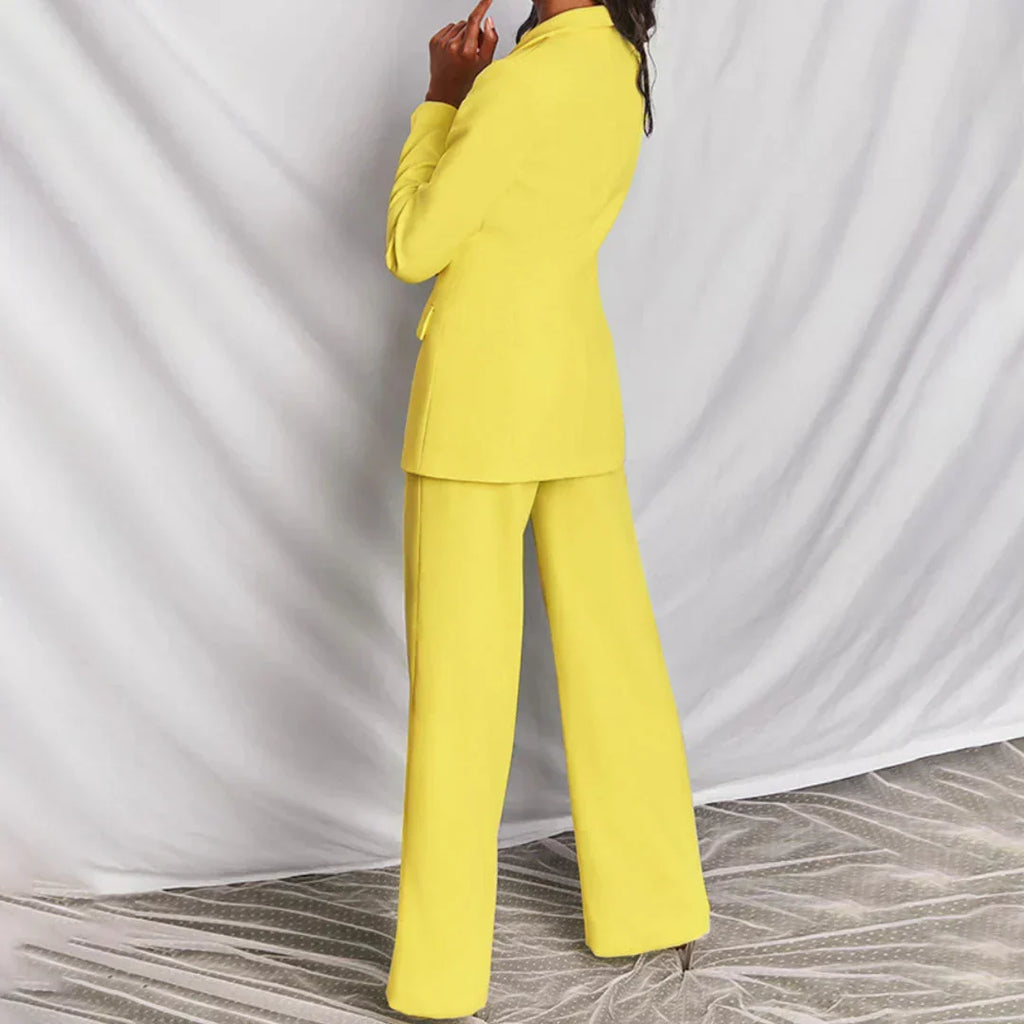 Women's Longline Blazer Suit Set | Elegant Tailored Style