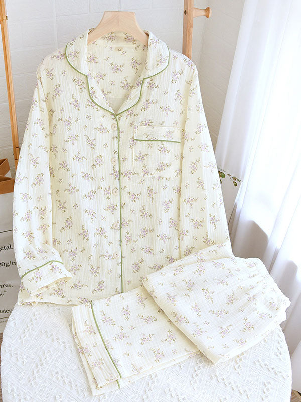 Women's Floral Long Sleeve Pajama Set | Soft Sleepwear Set