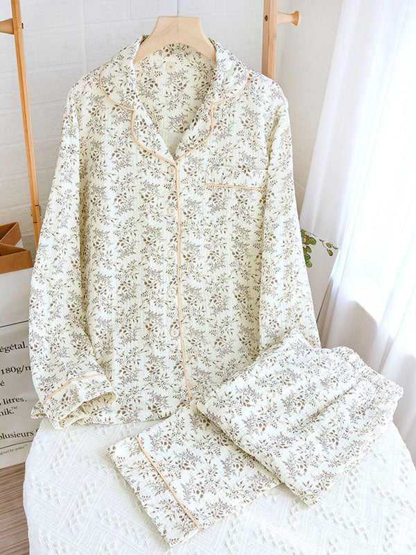 Women's Floral Long Sleeve Pajama Set | Soft Sleepwear Set