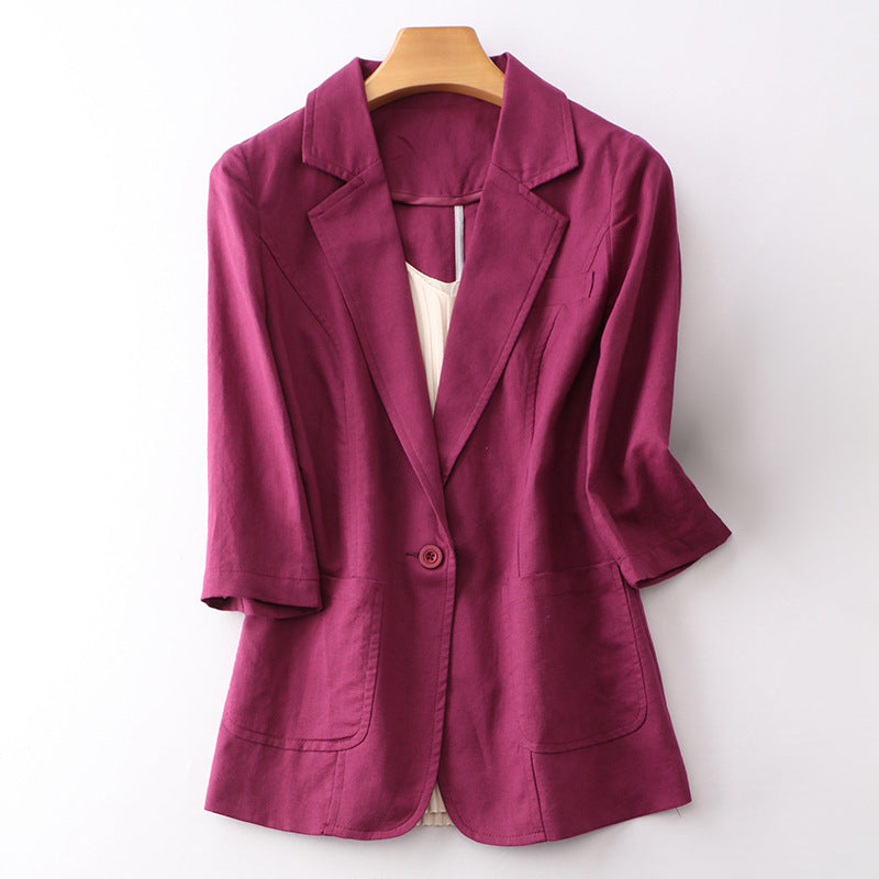 Women's Valentina Linen Blazer | Lightweight Tailored Coat