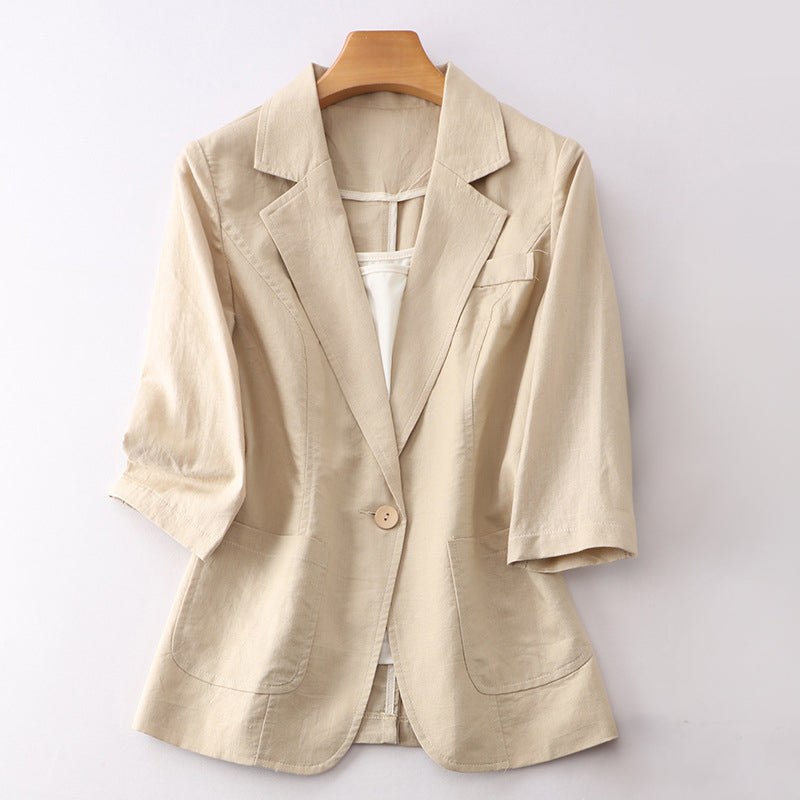 Women's Valentina Linen Blazer | Lightweight Tailored Coat