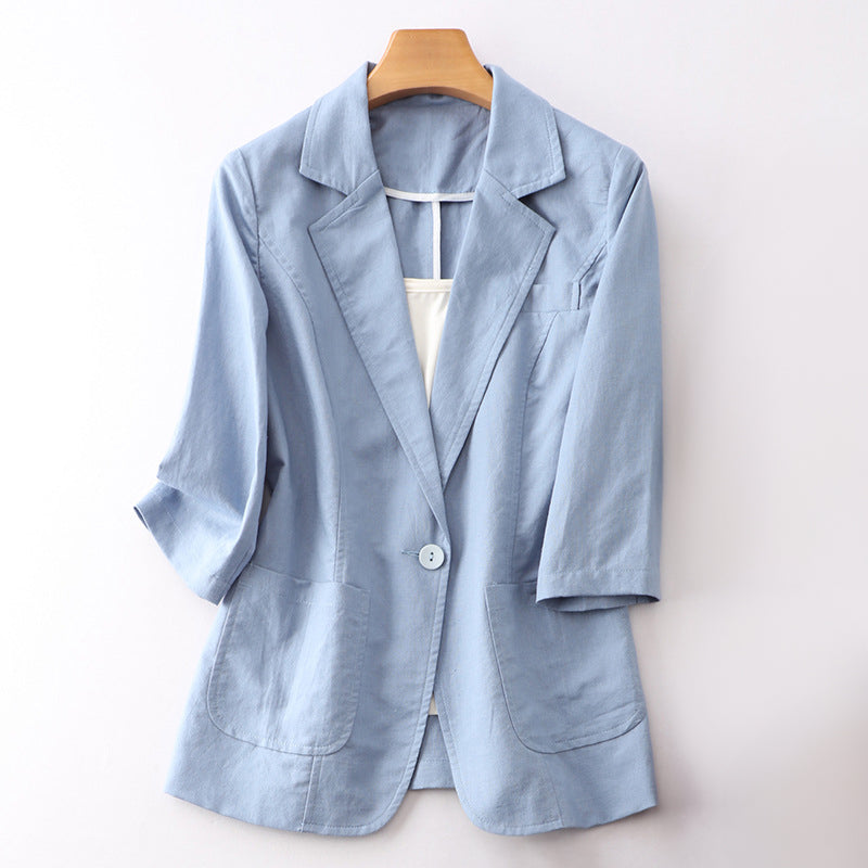 Women's Valentina Linen Blazer | Lightweight Tailored Coat