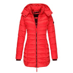 Women's Longline Puffer Coat | Hooded Warm Outerwear