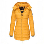 Women's Longline Puffer Coat | Hooded Warm Outerwear
