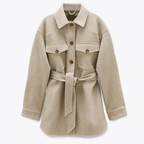Women's Loose Wool Belted Coat | Elegant Warm Outerwear