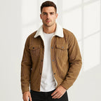 Men's Corduroy Henley Jacket | Warm Casual Coat