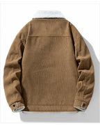 Men's Corduroy Henley Jacket | Warm Casual Coat