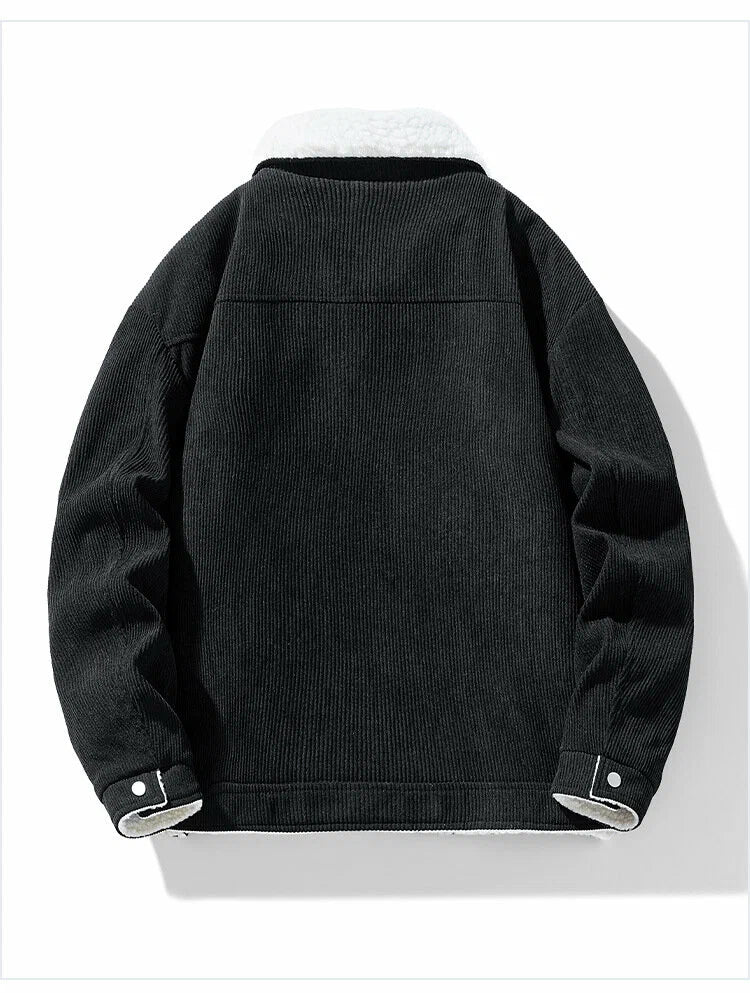 Men's Corduroy Henley Jacket | Warm Casual Coat