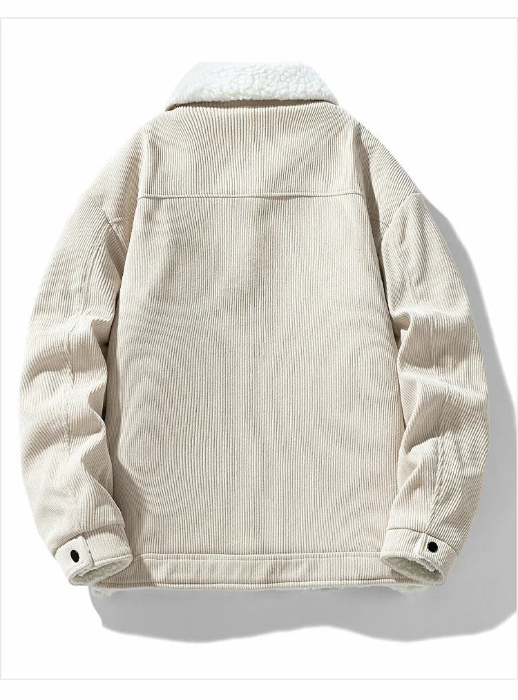 Men's Corduroy Henley Jacket | Warm Casual Coat