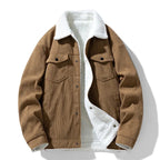 Men's Corduroy Henley Jacket | Warm Casual Coat