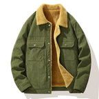 Men's Corduroy Wool Jacket | Warm Casual Coat