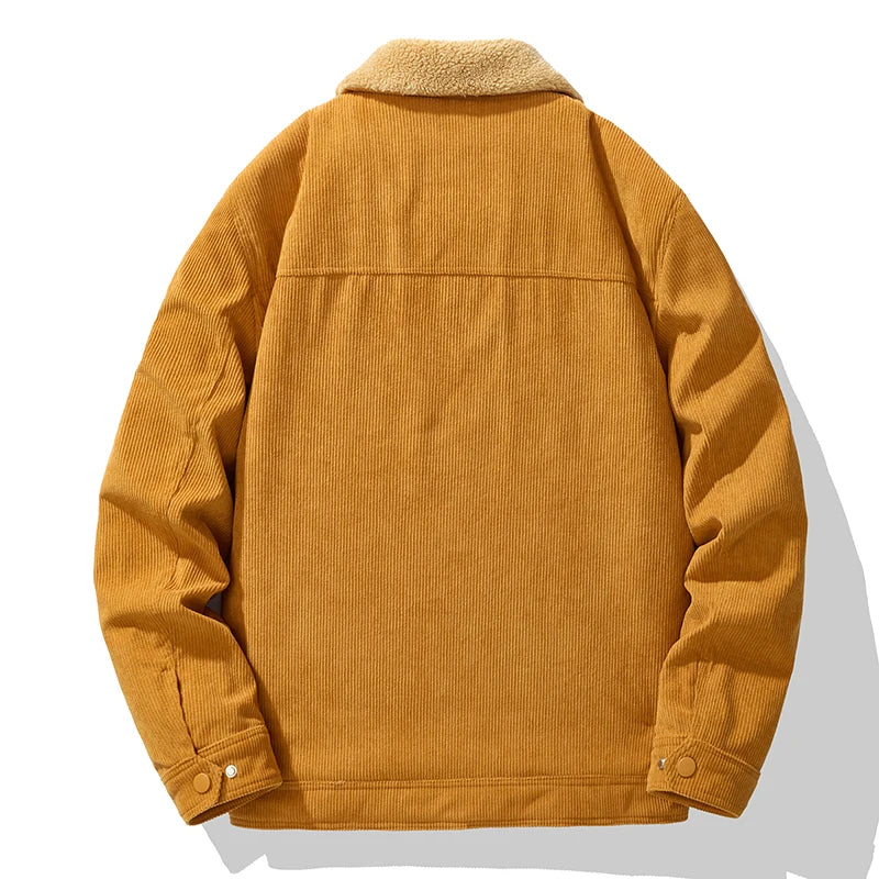 Men's Corduroy Wool Jacket | Warm Casual Coat