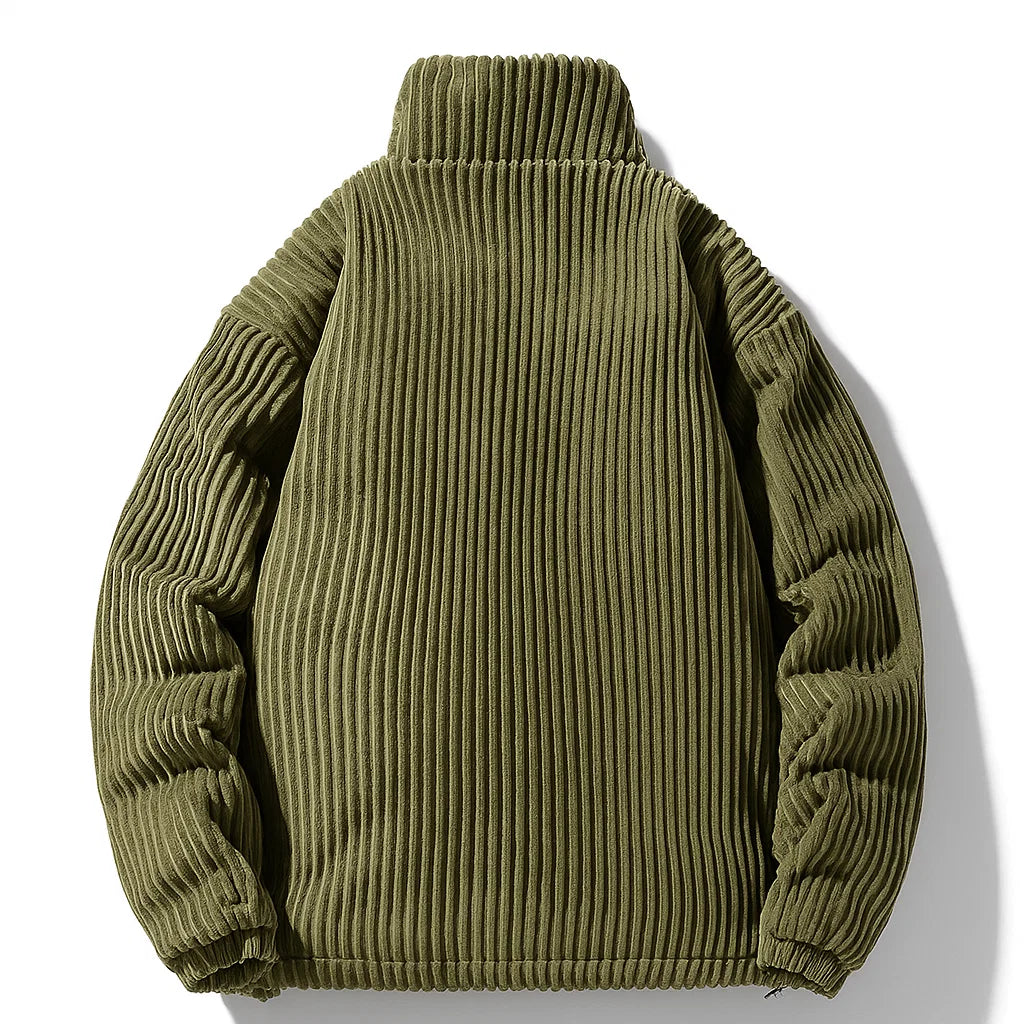 Men's Corduroy Silk Down Jacket | Warm Casual Coat