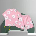 Men’s 3D Flower Print Denim Shorts Set