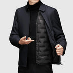 Men's Down Jacket with Turn-Down Collar | Warm Coat