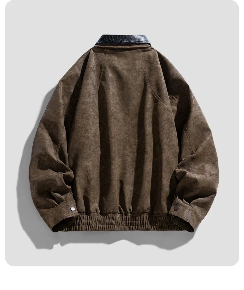 Brown jacket on a light gray background