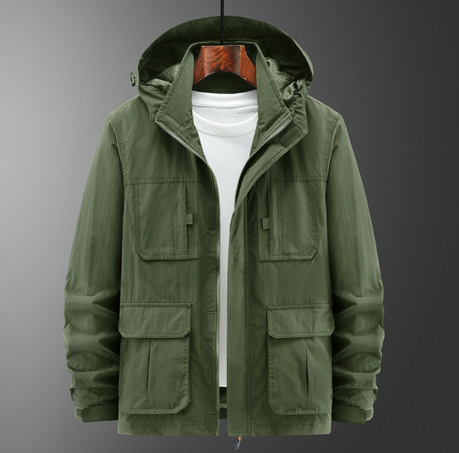 Men's Brynjar Hooded Jacket | Double Zip Utility Coat